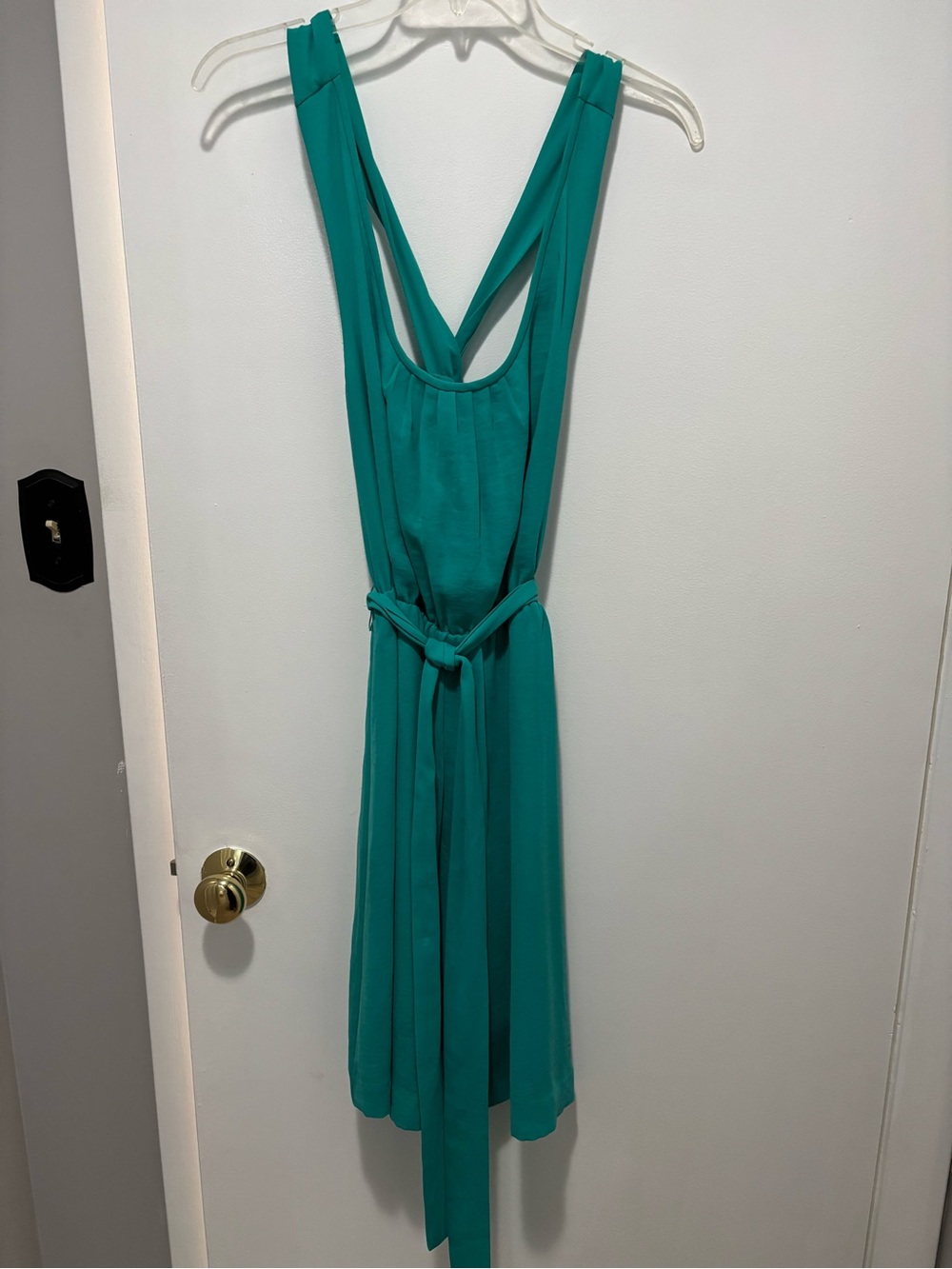 Banana Republic Teal Sleeveless Wrap Midi Dress Size 8